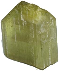 Green Tourmaline rough &amp; transparent gemstone crystal 7.67 carat