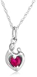 Sterling Silver Mother & Child July Birthstone Pendant by Janel Russell, 18"