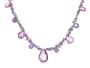 Sterling Silver Tanzanite and Amethyst Briolette Necklace, 18"