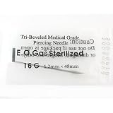 50 Sterilized Body Piercing Needles in 16 Gauge (16g)
