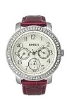 Fossil Imogene Leather - Red with Stones Women's watch #ES2981