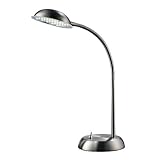 Normande Lighting LED Desk Lamp. 15' in Height with Brushed Steel Finish