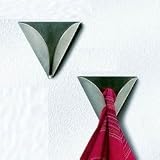 Adhesive Stainless V Towel Grabber set of 2 (Stainless Steel) (1H x 3W x 3D) by Spectrum, Inc