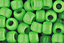 LIME GREEN CROW BEADS PONY BEADS
