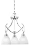 World Imports Lighting 61518-37 Beyond Modern 3-Light Chandelier, Brushed Nickel