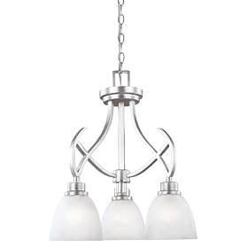 World Imports Lighting 61518-37 Beyond Modern 3-Light Chandelier, Brushed Nickel by World Imports