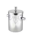 Brillant Double-Walled Covered Ice Bucket - Fine Stainless Steel Barware for Your Home
