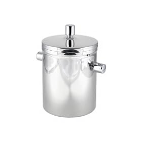 Brillant Double-Walled Covered Ice Bucket - Fine Stainless Steel Barware for Your Home by StainlessLUX