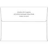 A7 White Envelopes - Square Flap With Elegant Rounded Edges (5 1/4" x 7 1/4") - 100 pack - Perfect For Invitations or Greeting Cards