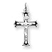 Sterling Silver Small Enameled Crucifix Charm Pendant