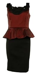 Beaded Peplum Colorblocking Nylon/Polyester/Spandex/Taffeta Scoop Neck Sheath  Dress