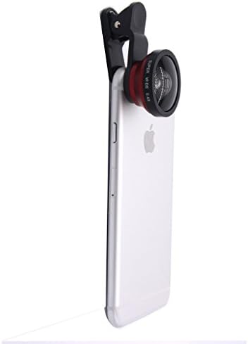 EtryBest(TM) 0.4x Universal Super Wide Angle Camera Lens Clip on Kit for iPhone 6 Plus 4 4S 5 5C 5S; Samsung Galaxy S4 S5 S6 and other Smart Phones Tablets (Red)