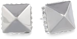 Vince Camuto Silver and Crystal Mini Stud Earrings