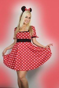 Crysta Glamour Sexy Halloween Womens Minnie Mouse Fancy Dress Costume Outfit S M L - M (Uk Size 10-12) by Crystal Glamour