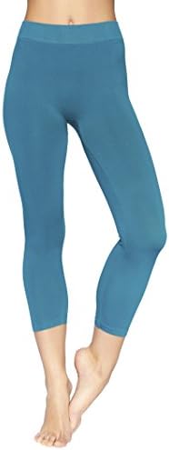 Reypo Women's Seamless Capri Leggings (Teal)