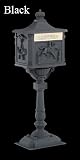 Amco Victorian Pedestal Locking Mailbox - Black