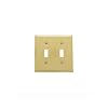 Baldwin 4761.030.CD Classic Square Beveled Edge Double Toggle Switch Plate, Polished Brass - Lacquered