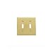 Baldwin 4761.030.CD Classic Square Beveled Edge Double Toggle Switch Plate, Polished Brass - Lacquered