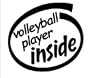 Volleyball Player Inside Vinyl Graphic Sticker Decal