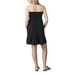Juniors' Xhilaration® Smocked Strapless Dress - Ebony : Target