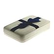 White Necklace Gift Box with Blue Satin Bow - Very Nice
