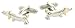 Rhodium plated and gold plated sausage wiener dog dachshund cufflinks