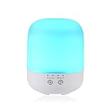 ieGeek アロマディフューザー 超音波式 加湿器 7色変換LED搭載 2016最新型 省エネ・静音 大容量300ML アロマ加湿器 抗菌消臭 空気清浄機 空焚き防止機能 時間設定 部屋 会社 ヨガなど各場所用（ホワイト）