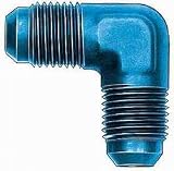 90 deg. Elbow Union -12AN Dash x -12AN Dash Aluminum Blue Anodized