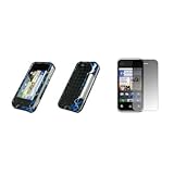 Motorola Backflip MB300 - Premium Blue and Black Plaid Design Snap-On Cover ....