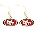 San Francisco 49ers Enameled NFL Team Logo Dangle Earrings