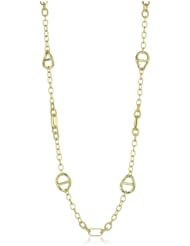 1AR by UnoAerre 18k Gold Plated Fancy Link Long Necklace