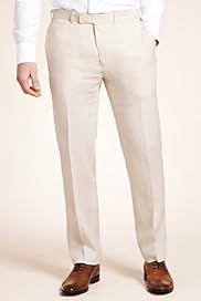 Savile Row Inspired Pure Wool Flat Front Straight Leg Trousers