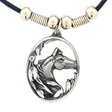 Earth Spirit Necklace - Horse Head in Oval - Earth Spirit Necklace