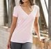 Search : Bella Women's Cecilia Double V Sheer Jersey T-Shirt