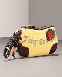 Juicy Couture Strawberry Fields Terry Wristlet Wallet Bag Case for IPOD Yellow