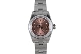 Rolex Ladies Stainless Steel Oyster Perpetual No-Date Salmon Dial