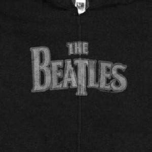 Beatles Hoodie Vintage Logo Zip Hooded Sweatshirt (Large)