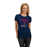 Joe Mauer Womens Minnesota Twins Trophy Man Distressed T-Shirt - S