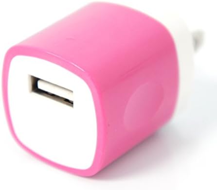 SUPER SPACE® Universal Colorful Usb Wall Charger for iPhone iPad iPod Smartphone (Hot Pink)