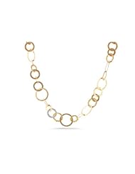 I. Reiss 14K Gold Open Link Necklace, Enhanced with Diamonds.