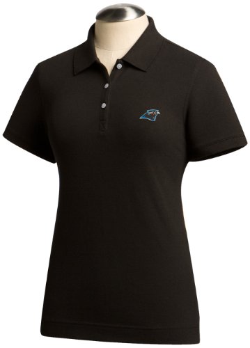 NFL Carolina Panthers Women's Ace Polo, Black, Medium