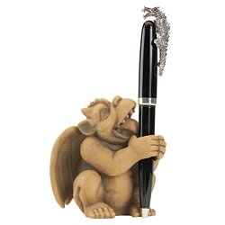 Gothic pen Holder Medieval Sculpture European Gargoyle