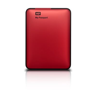 WD My Passport 1TB Portable External Hard Drive Storage USB 3.0 Red (WDBBEP0010BRD-NESN)