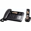 Panasonic KX-TG6461ET DECT Corded and Cordless Phone Set With Answer Machine - Black