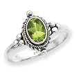 Sterling Silver Peridot Ring