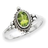 Sterling Silver Peridot Ring