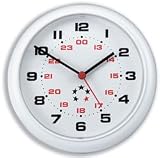 5 Star Office Controller Wall Clock Plastic plus 24 Hour Dial 213mm Diameter White Ref 905475