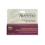 Aveeno 1% Hydrocortisone Anti-Itch Cream, Maximum Strength, 1-Ounce Tubes (Pack of 2)