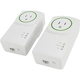 Rosewill 200Mbps Powerline AV Pass-Through Adapter Starter Kit with 2 Units Upto 200Mbps (RPLC-201PKIT)