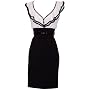 Black and White Chiffon Ruffle Dress